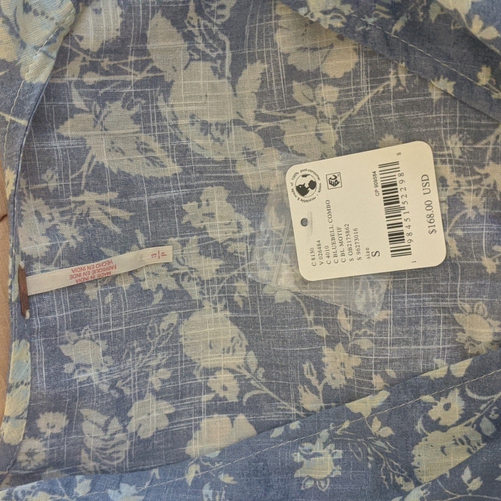 Free People Pappiet Midi Dress in Blue sz SML 💲ON SALE💲 - Picture 13 of 16
